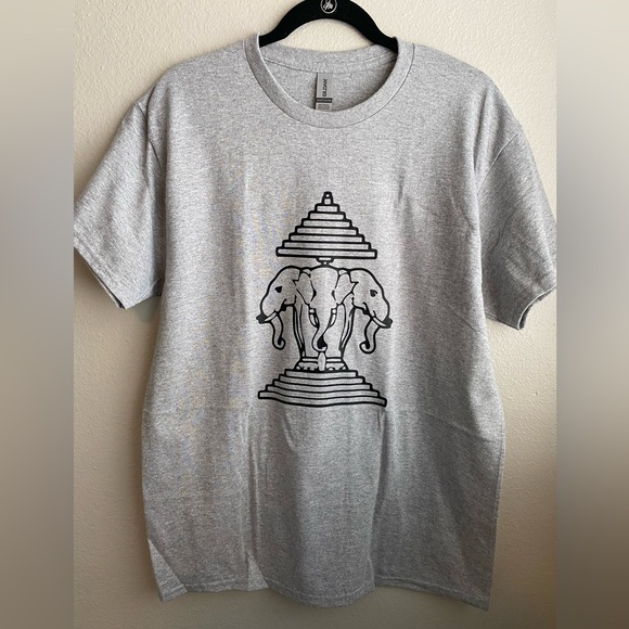 Lao - 3 Elephants T-Shirt Gray - Picture 1 of 2